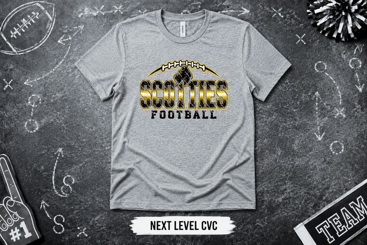Scotties Football ADULT - Tshirt or Sweatshirt