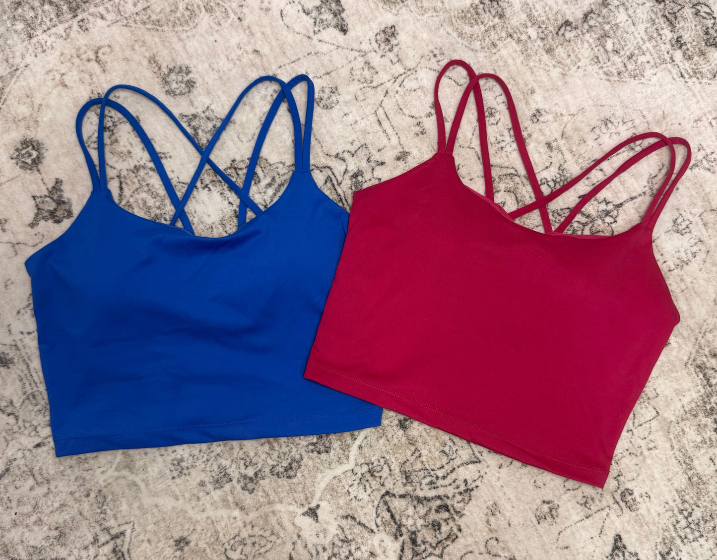 Criss-cross Sports Bra : PLUM PINK
