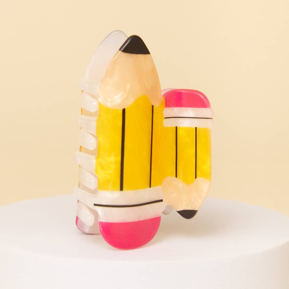 #2 Pencil Acrylic Hair Claw Clip