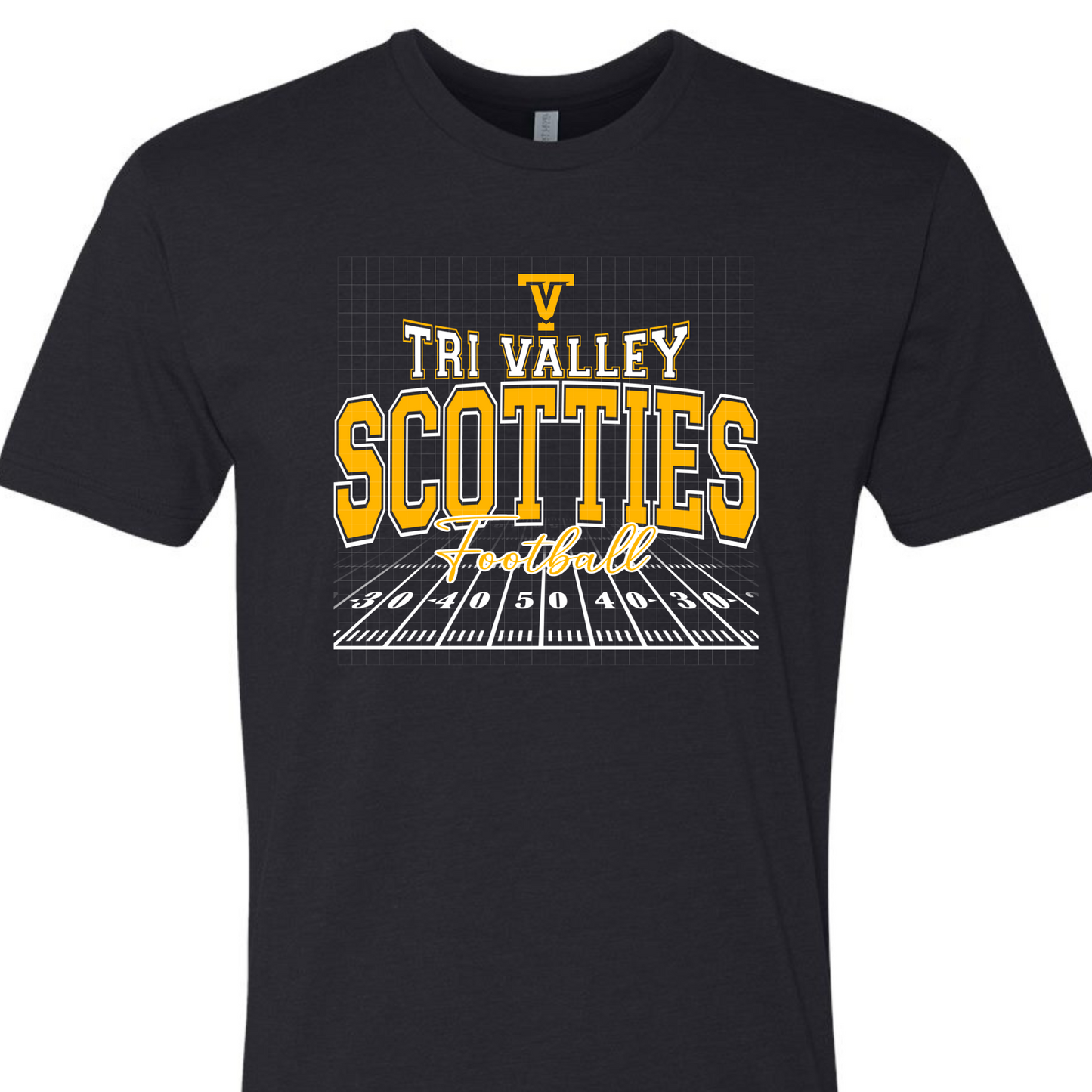 ADULT TV Field Logo - Black T-shirt