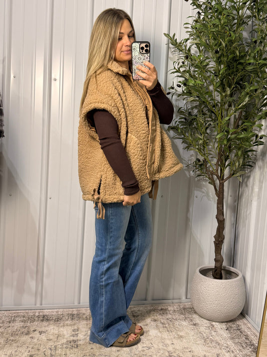Oversized Sherpa Vest