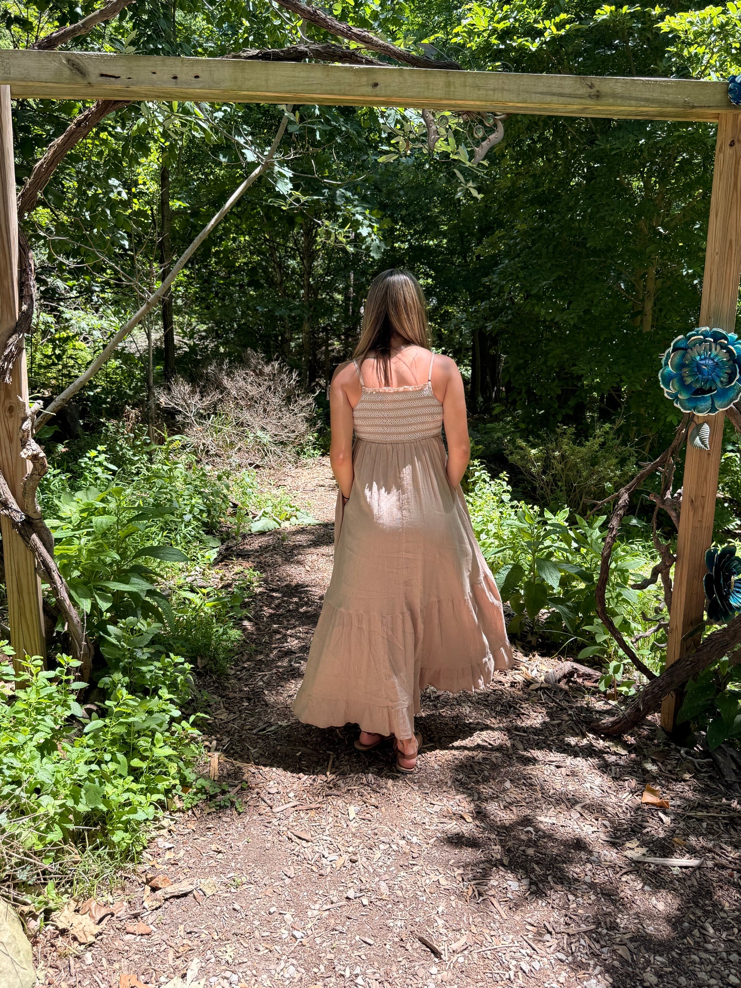 SMOCKED MAXI DRESS
