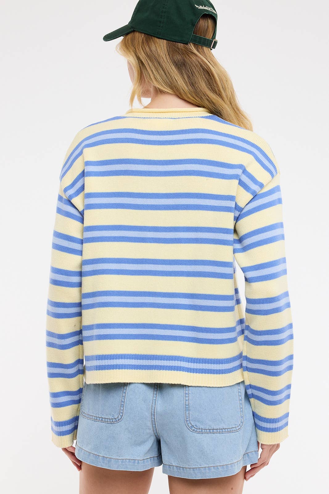 MULTI-STRIPED SWEATER CARDIGAN