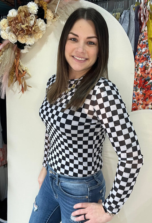 All things checkered Mesh Top
