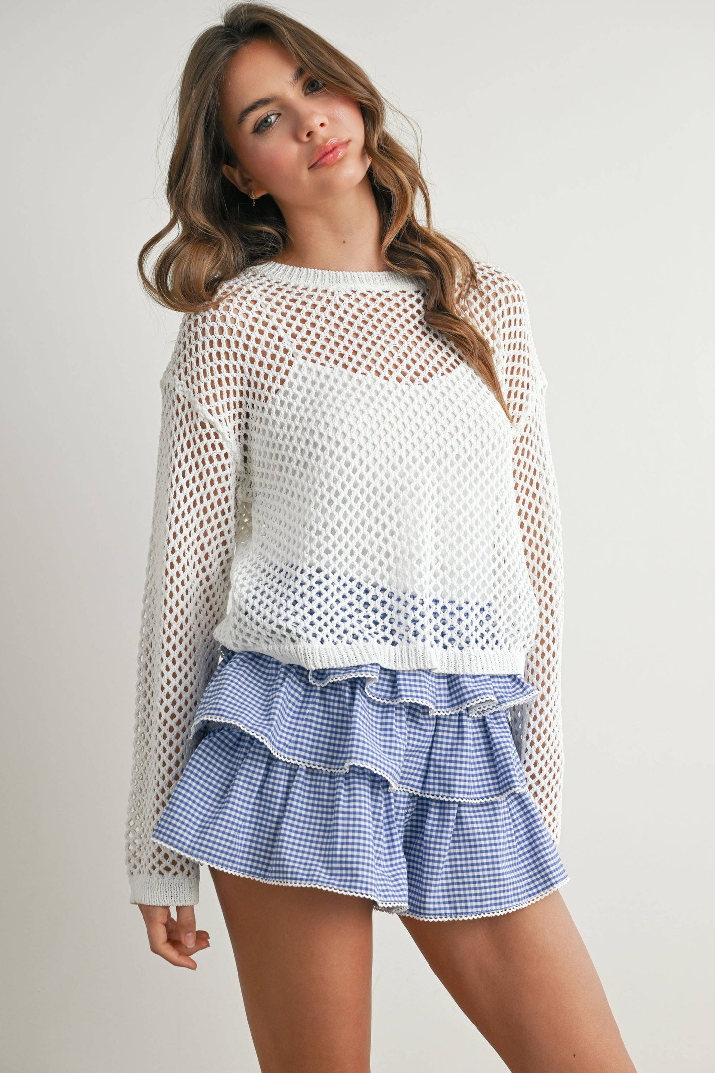 Long Sleeve See Through Top