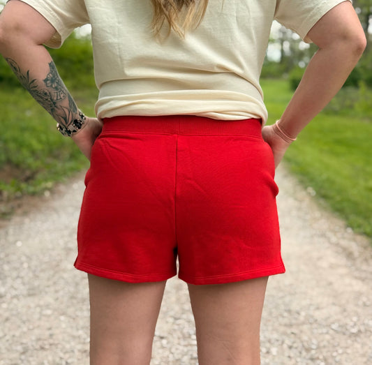 SoulSoft French Terry Shorts - Cherry Red