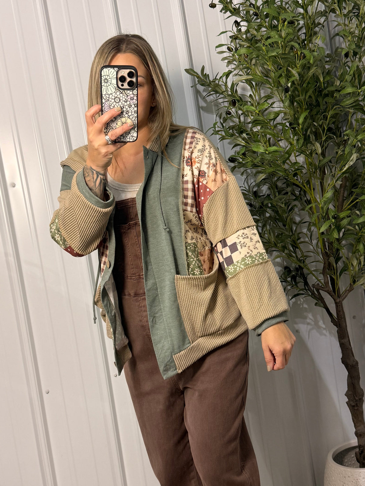 Fall Frenzy Patchwork Hoodie