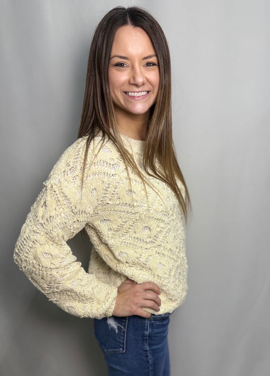 Creamy Custard Knit Sweater