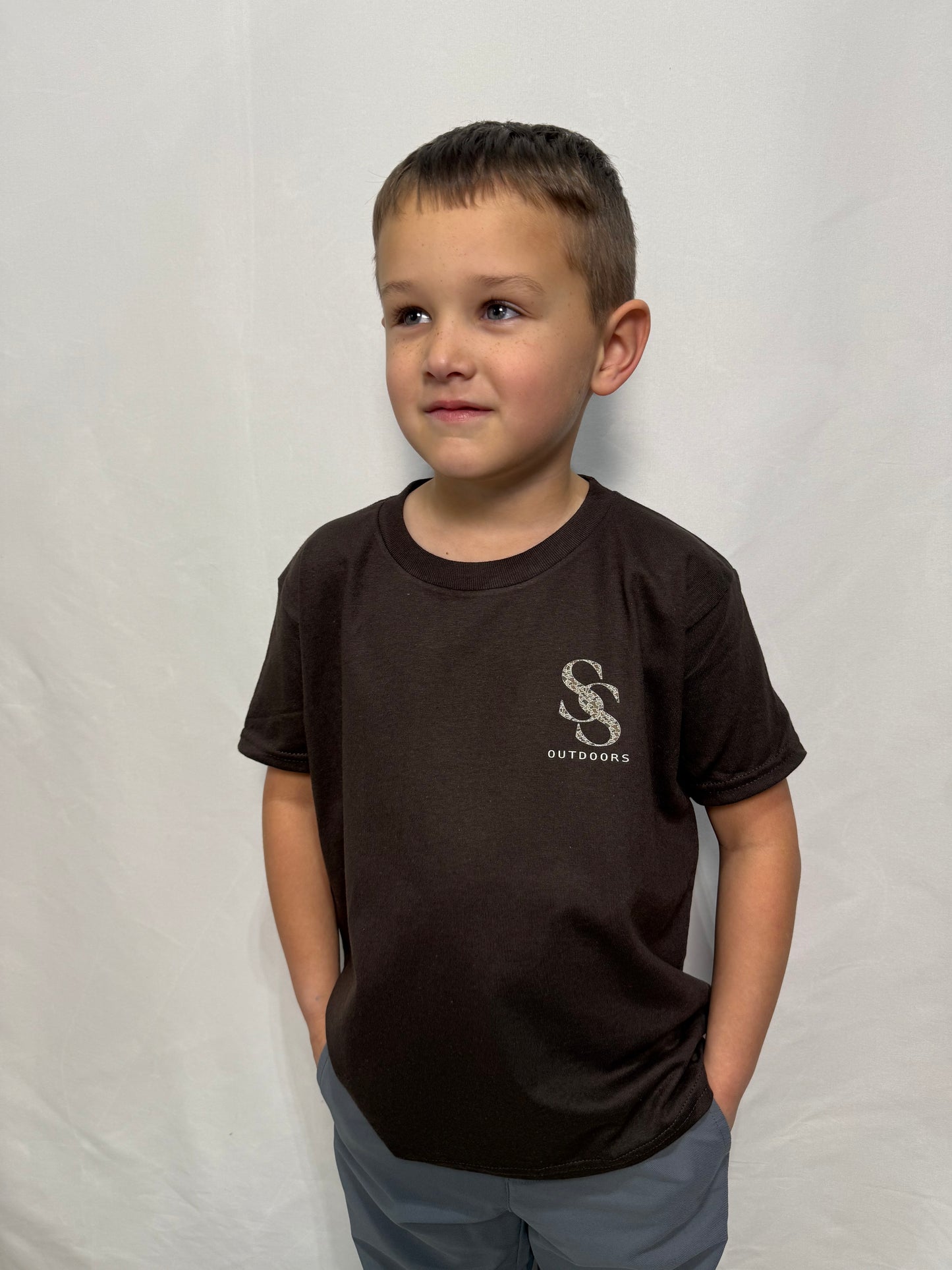 Youth Camo SS Antler Short Sleeve Graphic