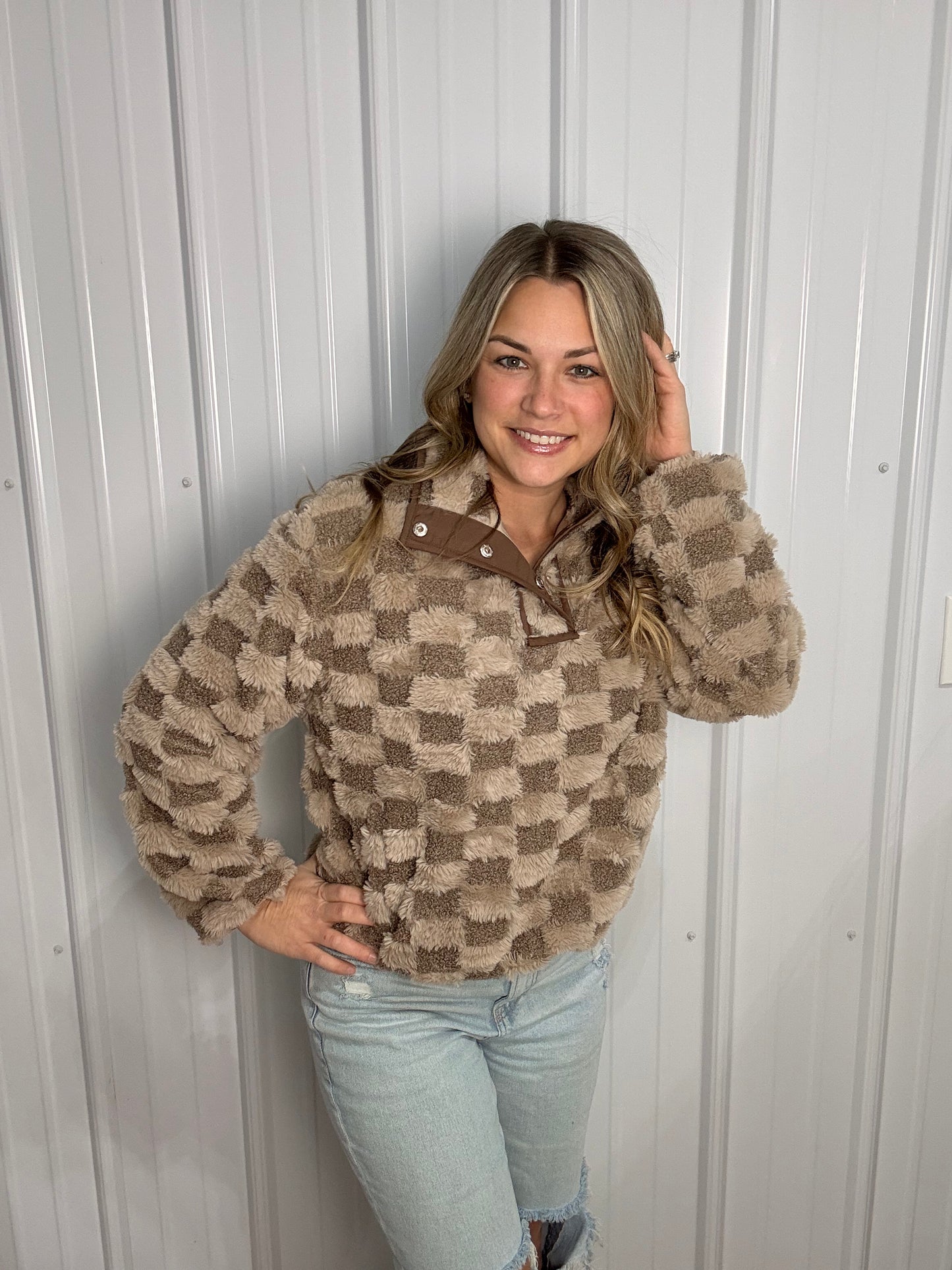 Latte Sherpa Pullover