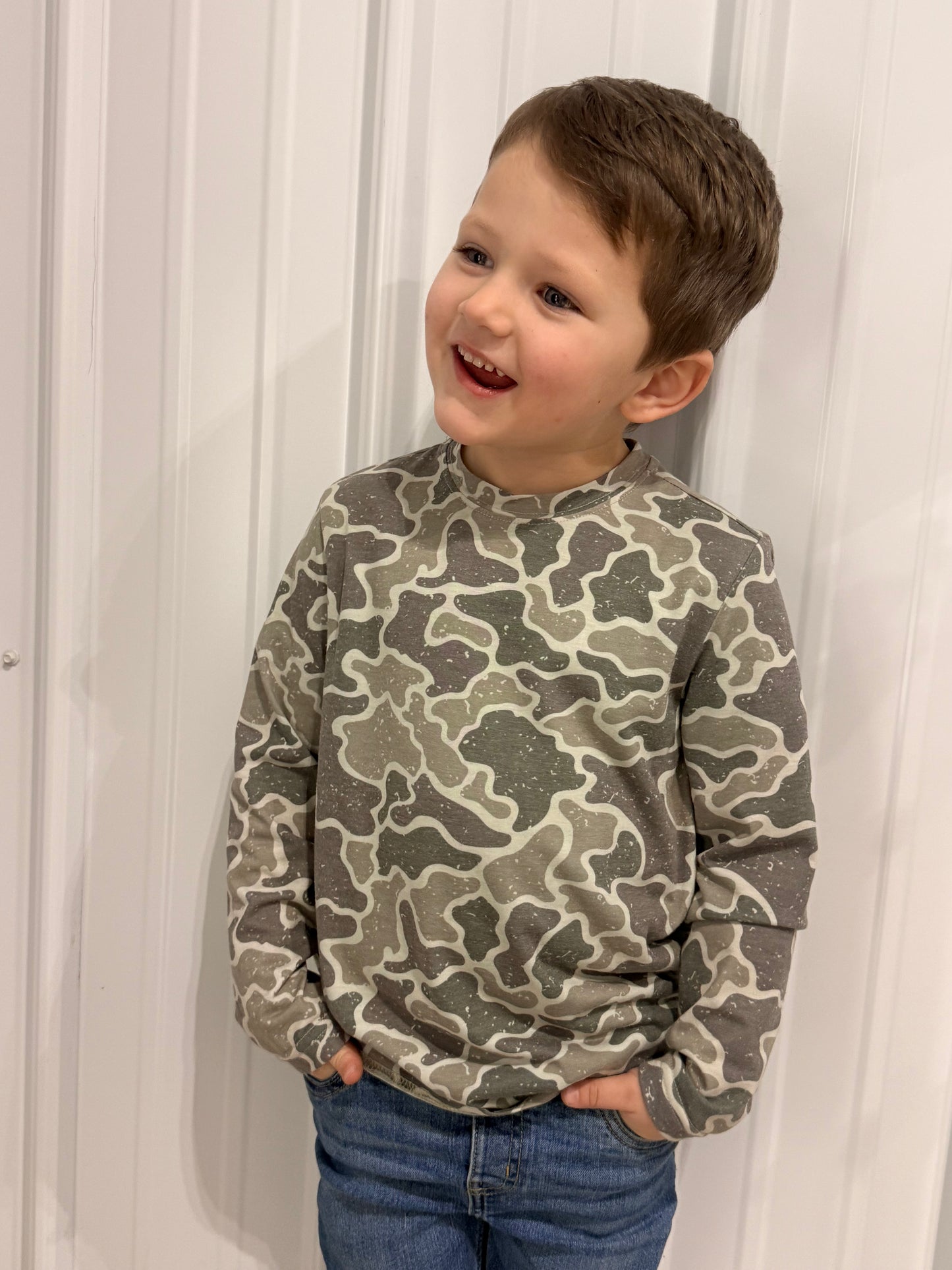 Youth Boys Stone Creek Camo Long Sleeve