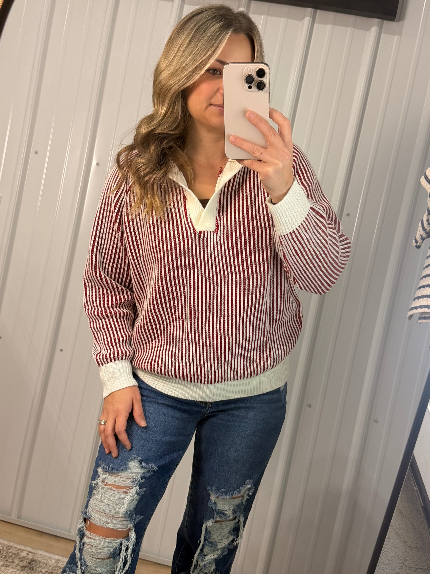 Luxe Relaxed Hooded Burgundy Sweater