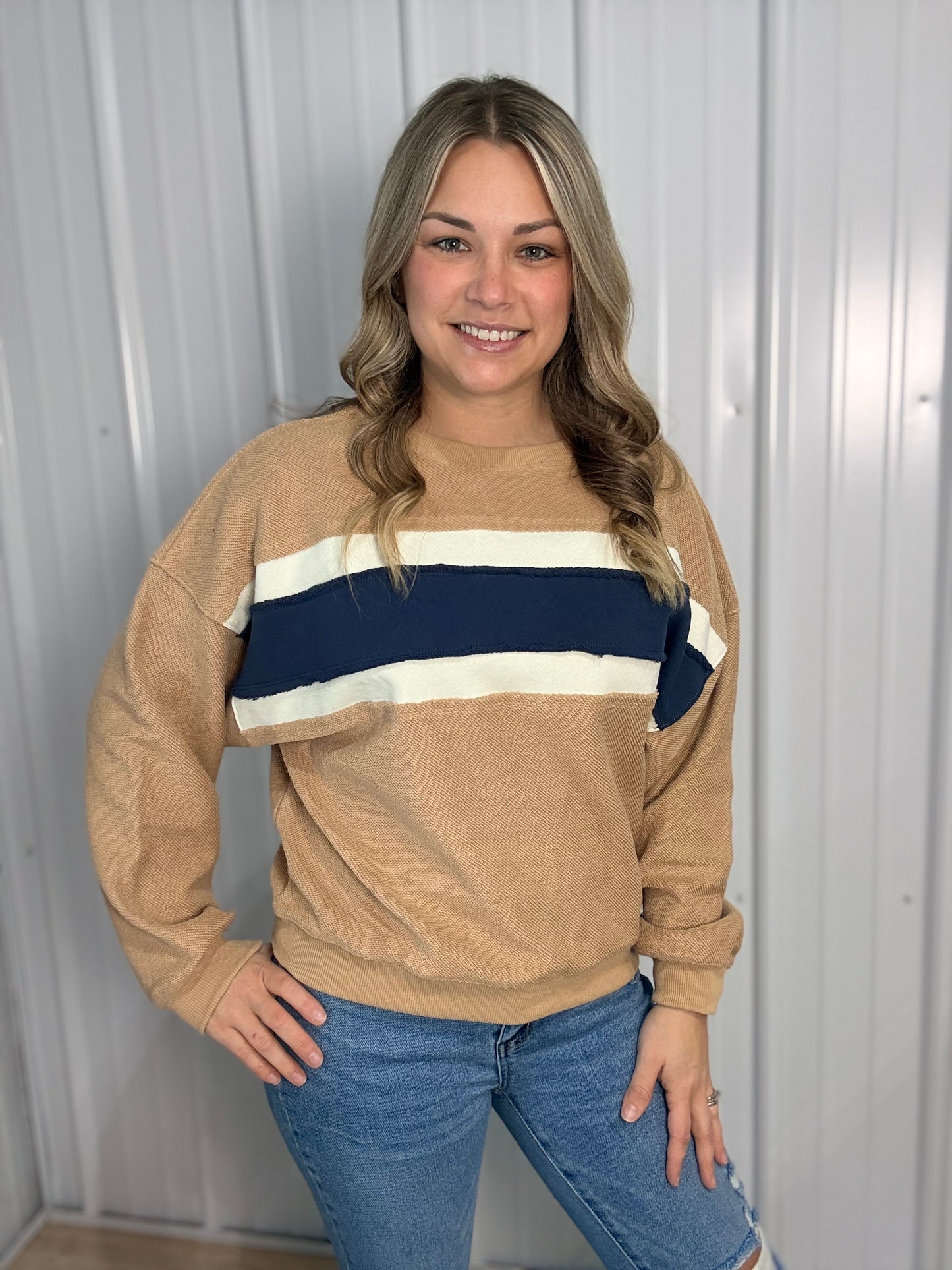 Winnie Terry Lightweight Sweatshirt - Tan