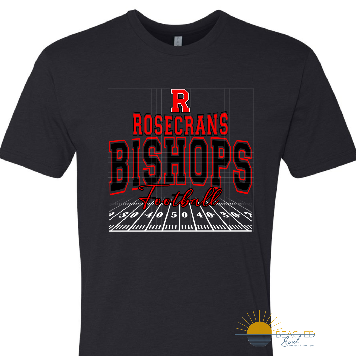 ADULT Bishops Field Logo - Black T-shirt