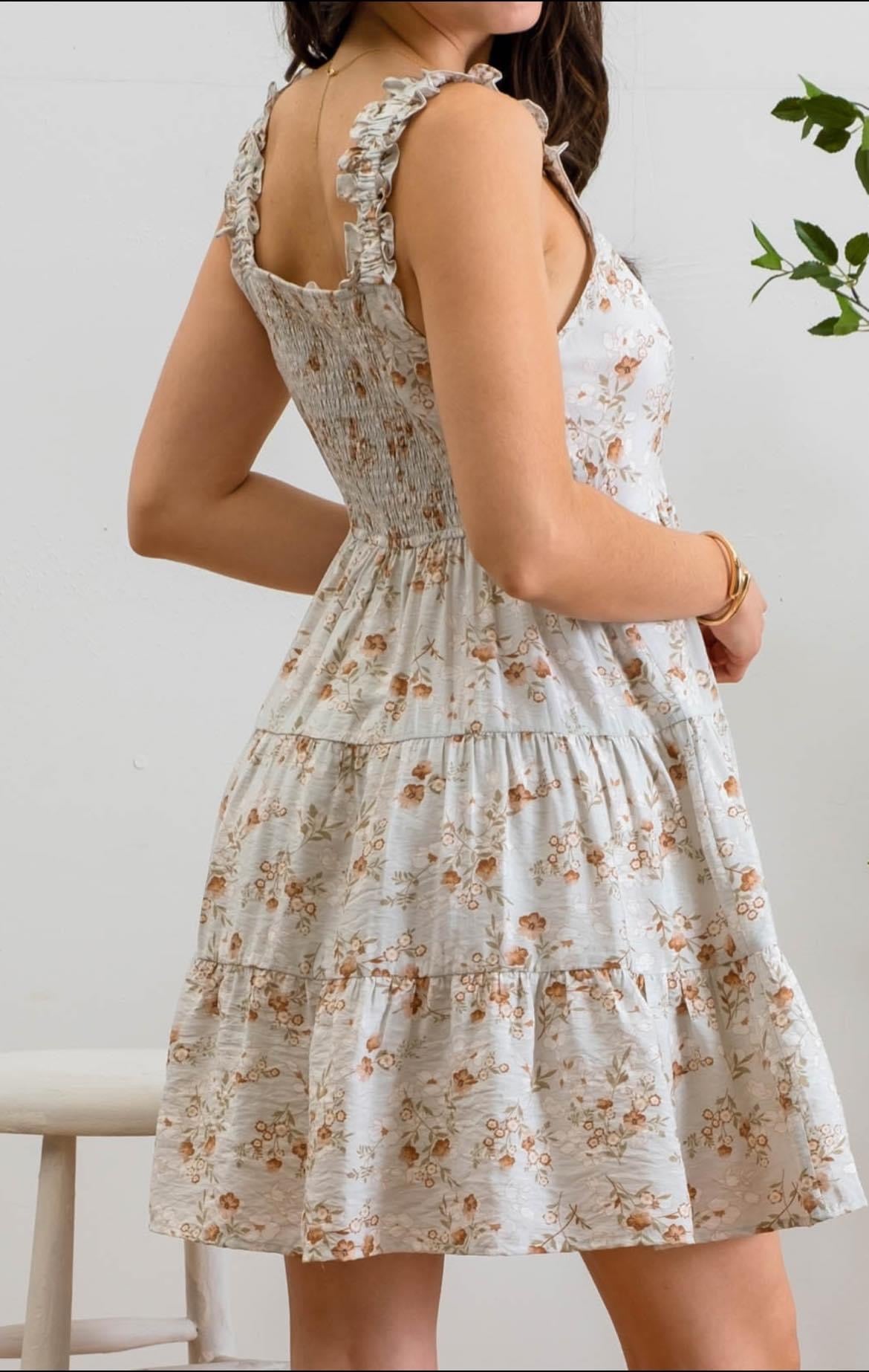 Ruffle Strap floral dress