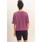 Vintage Berry Waffle-Knit Top
