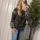 Mixed Media Washed Sweatshirt