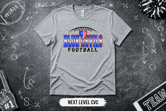 Blue Devils Football ADULT - Tshirt or Sweatshirt