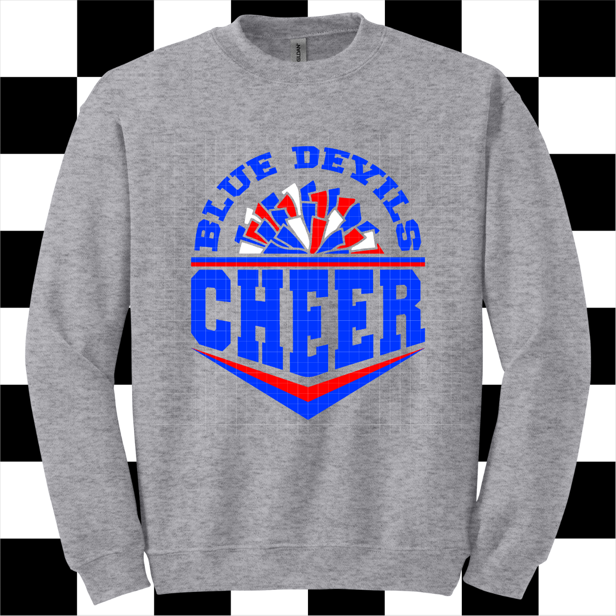 ADULT Blue Devils Cheer - CREWNECK