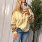 Plaid Contrast Pullover
