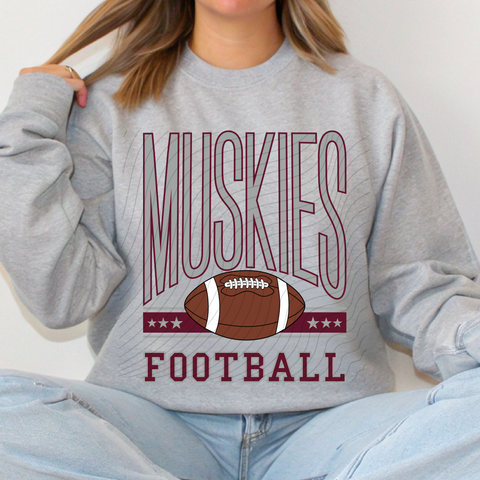Muskies Football YOUTH NO DISTRESS - 2 shirt options