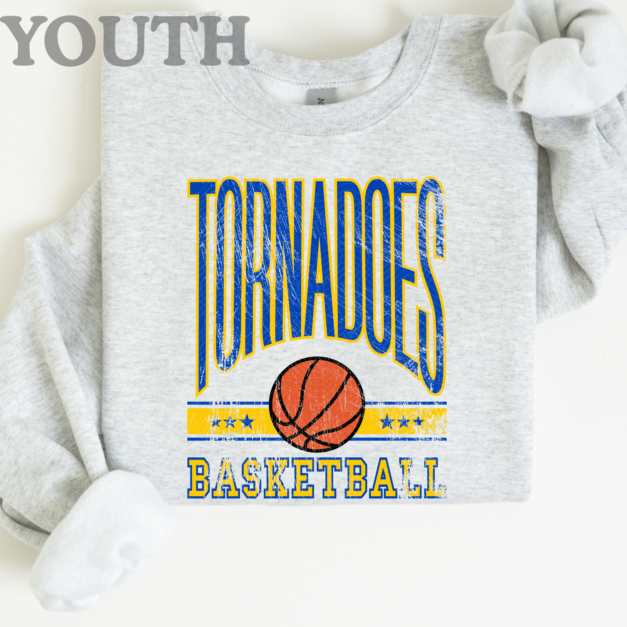Tornadoes Basketball on Sport Grey YOUTH