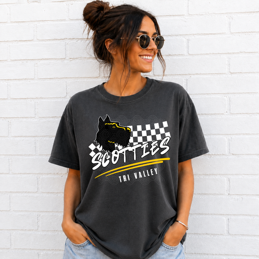 Scotties Checkered Mascot ADULT - Tshirt or Sweatshirt