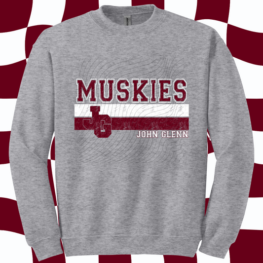 MUSKIES GREY. Adult & Youth. 3 shirt options.