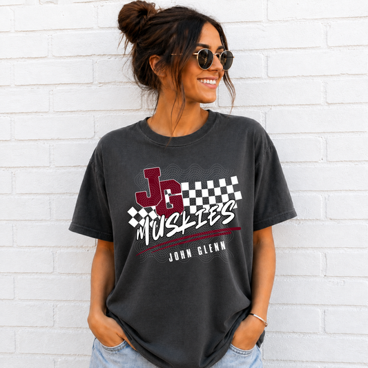 Muskies Checkered Mascot YOUTH - Tshirt