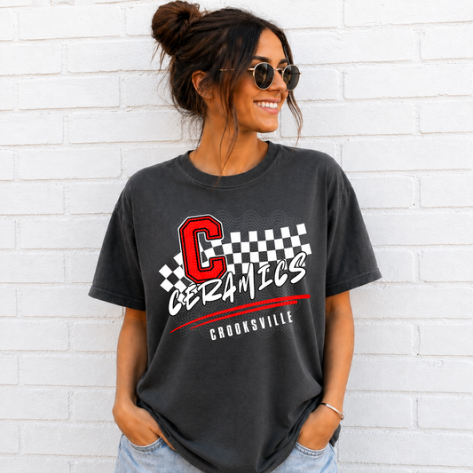 Ceramics Checkered Mascot ADULT - Tshirt or Sweatshirt