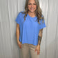 Slub box tee - Cornflower Blue