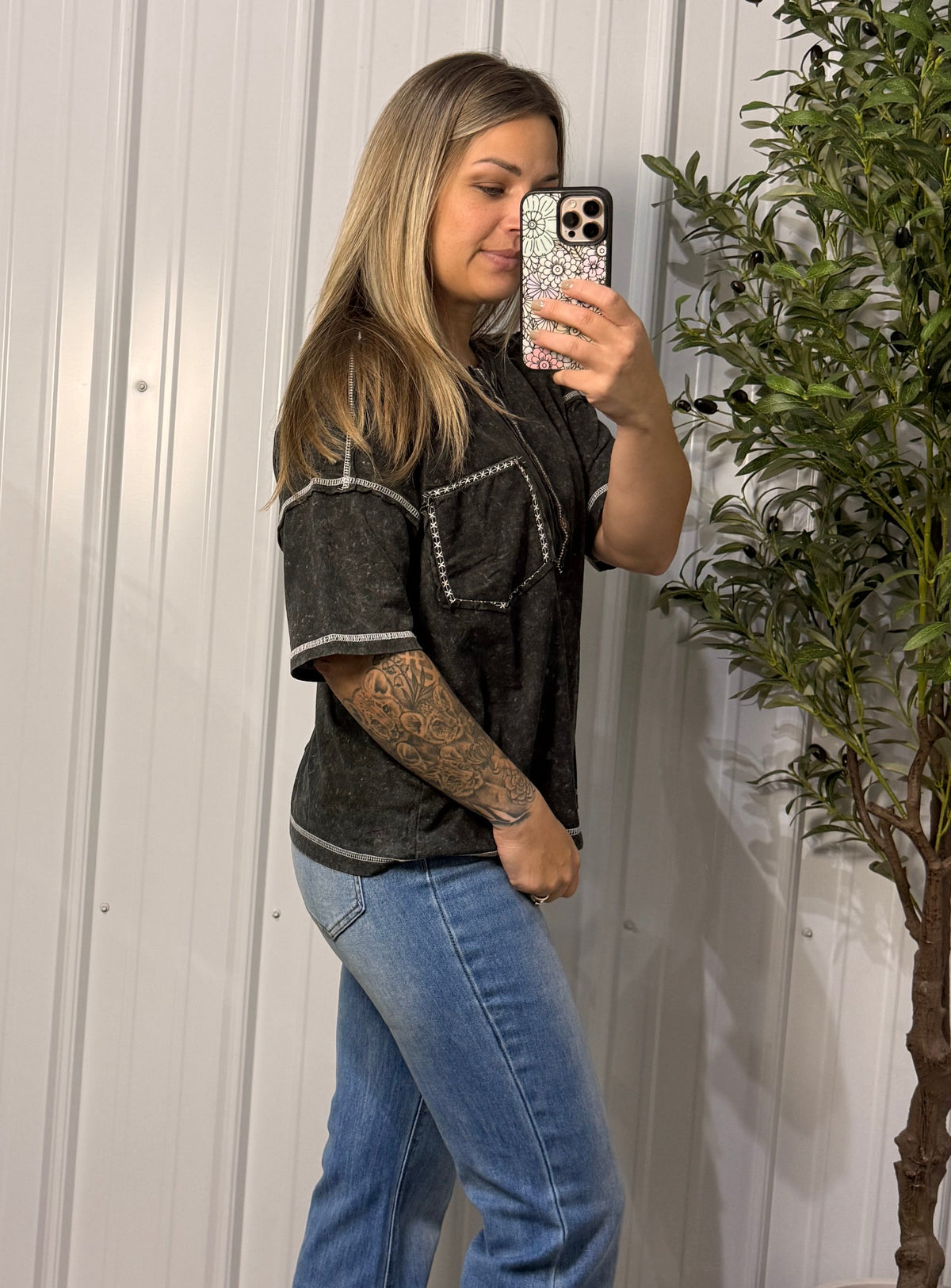Mineral Wash Pocket Tee