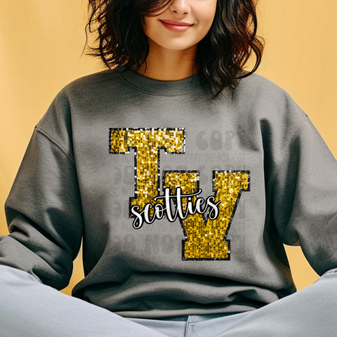 PRE-ORDER - TV SCOTTIES SEQUINS YOUTH - YOU CHOOSE COLOR