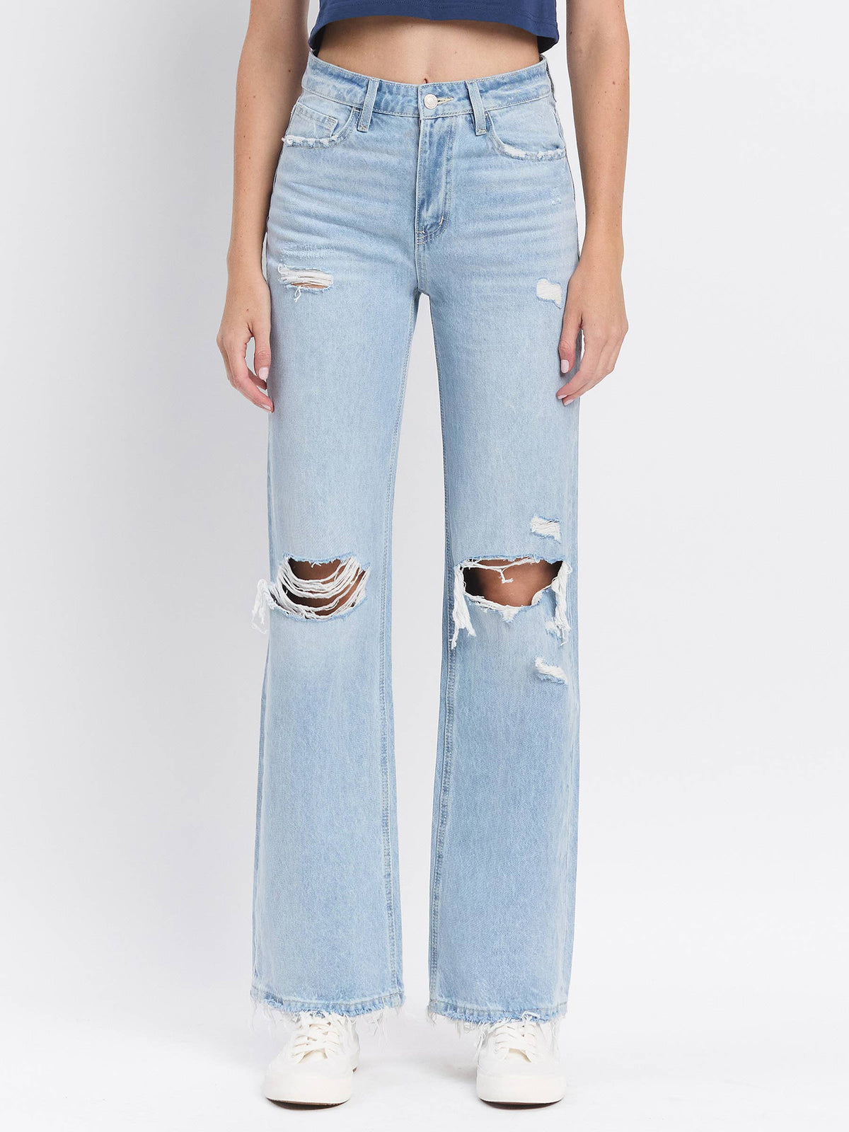 LESLIE 90'S VINTAGE SUPER HIGH RISE FLARE JEANS