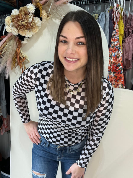 All things checkered Mesh Top