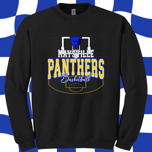 Panthers Black Basketball. Adult & Youth. 3 Shirt Options.