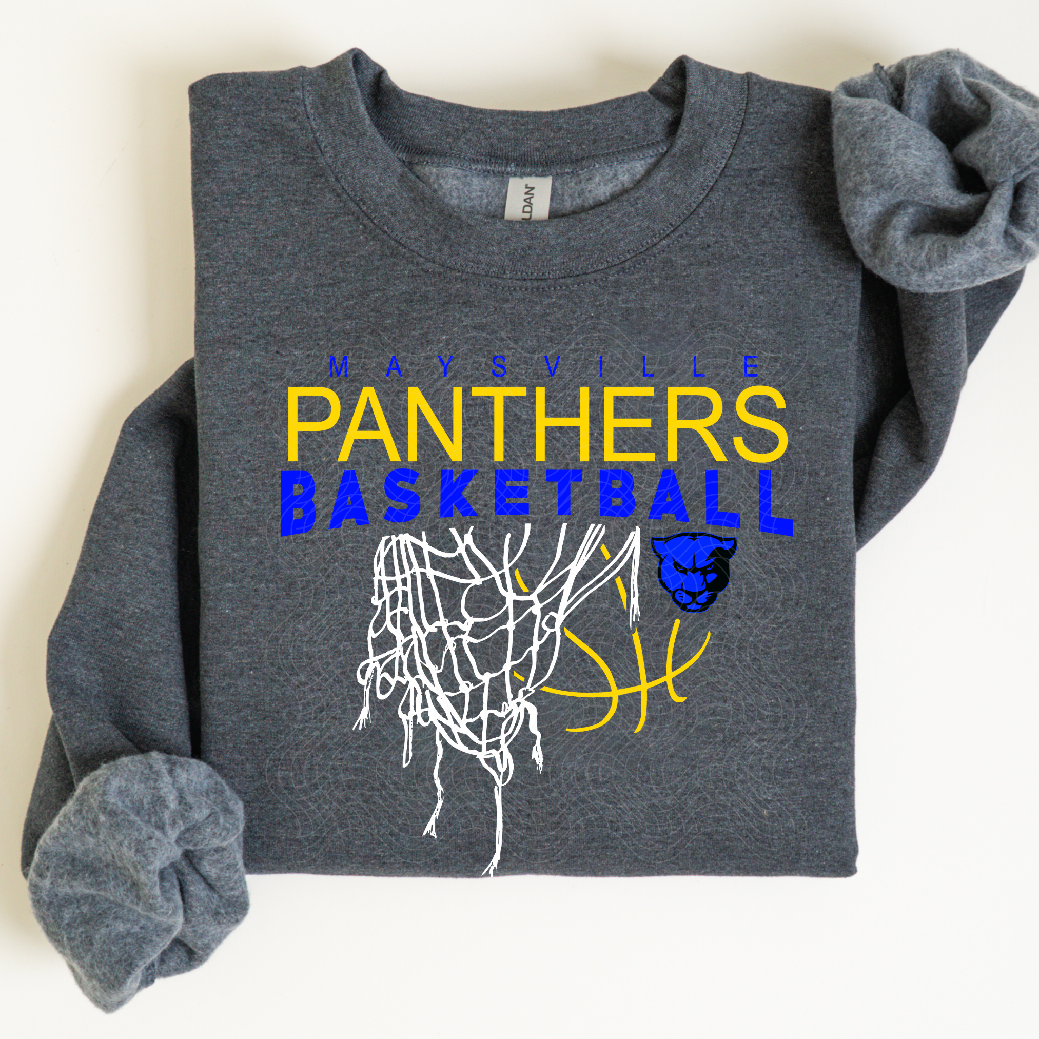 Panthers Basketball on Charcoal Grey