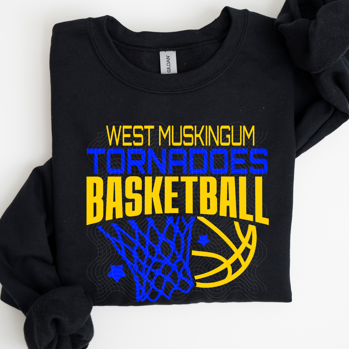 Tornadoes Basketball on Black