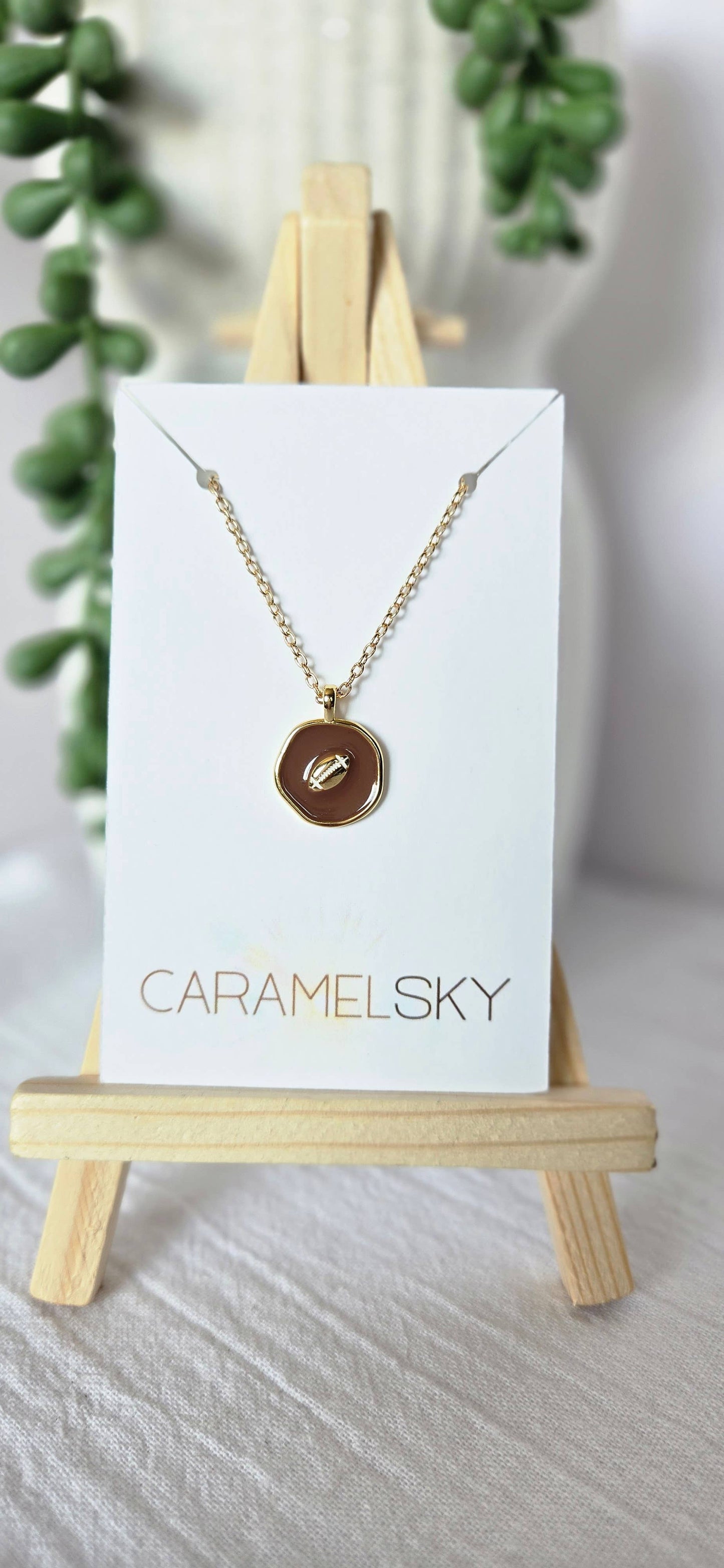 18K Gold Plated Football Pendant Necklace