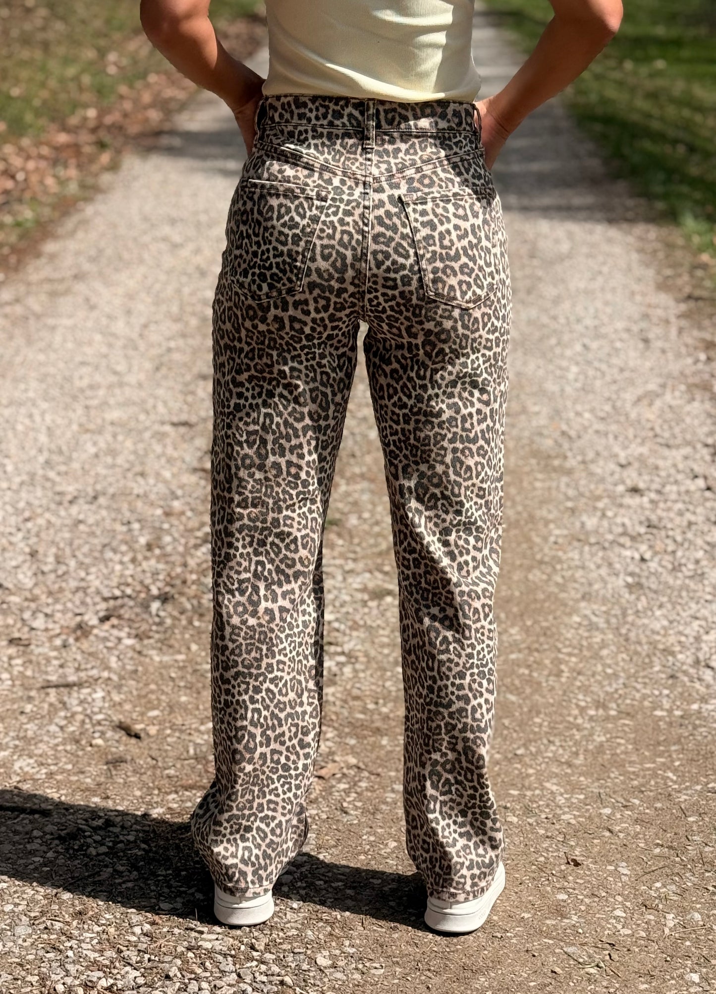 Leopard High Rise Dad Jean