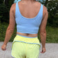 Performance Cropped Tank Top - LIGHT BLUE