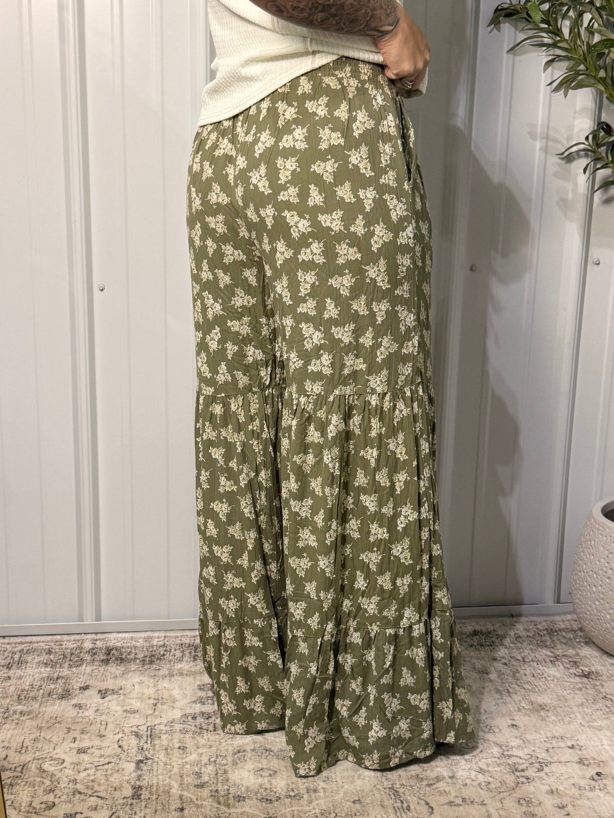 Angie Floral Wide Leg Pants