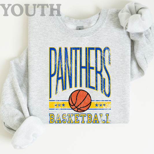 Panthers Basketball on Grey YOUTH