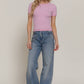 Baby Pink Striped Seamless Top