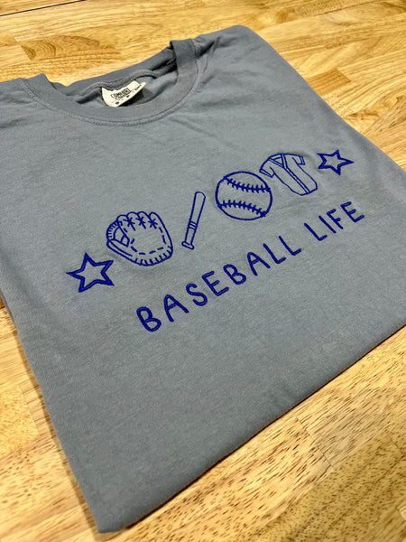 Embroidery - Baseball Life - ADULT CC T-shirt