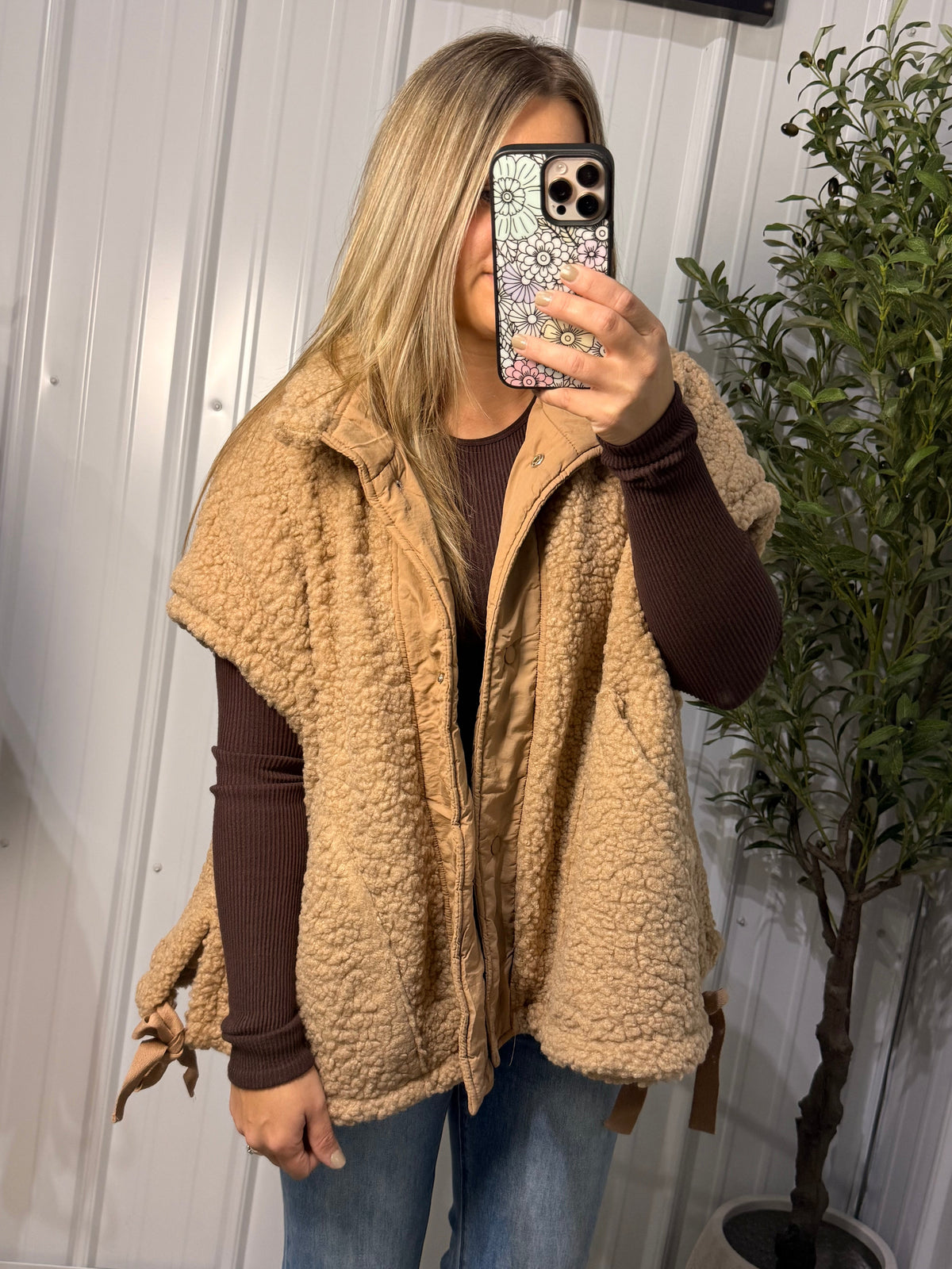 Oversized Sherpa Vest
