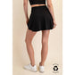 BUTTER V SHAPED HIGH-WAIST SKORT - Black