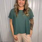 Slub box tee - Ash Jade