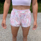 Patchwork Print Double Layer Nylon Shorts