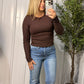 Second Skin Ribbed Seamless - Coffee Bean
